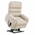 Poltrona Elettrica Recliner in Tessuto Beige 80x90x100 cm