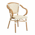 Sedia da esterno in rattan sintetico con struttura in alluminio